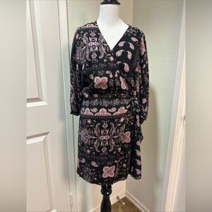 Love Stitch Floral Wrap Dress Size S